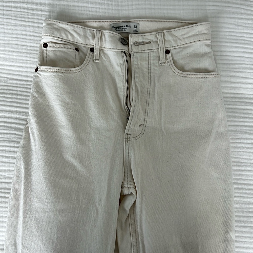 Abercrombie curve love ankle straight ultra high rise jeans